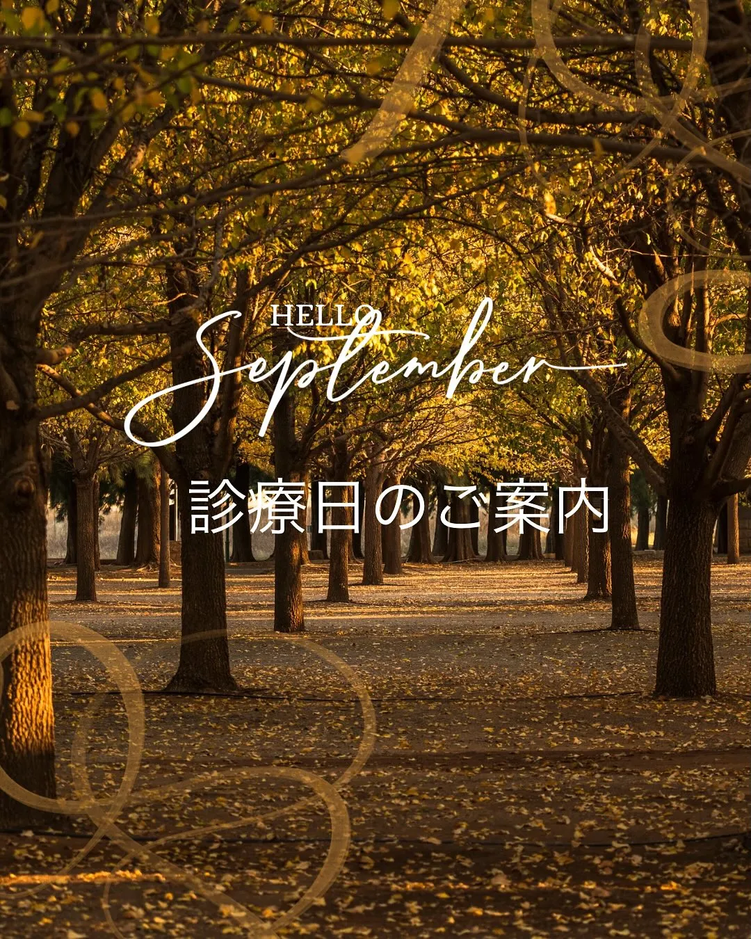 9月の診療日のご案内です。